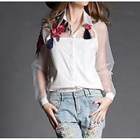 womens going out cute blouse floral round neck long sleeve others