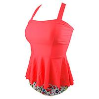 Womens Vintage Floral Halter Tankini