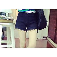 womens mid rise micro elastic shorts pants simple slim pure color soli ...