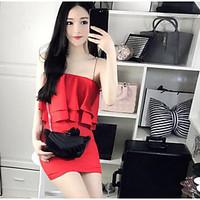 womens going out sheath dress solid strapless mini sleeveless others s ...