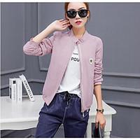 womens casualdaily simple spring trench coat solid round neck regular  ...