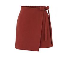 womens going out above knee skirts a line solid summer