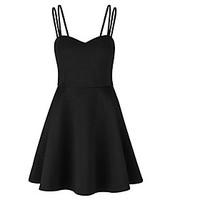 womens going out a line dress solid strap above knee sleeveless others ...