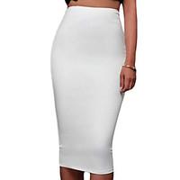 Women\'s Casual/Daily Midi Skirts Bodycon Solid Summer