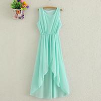 Woman\'s New Summer Irregular Chiffon Dress