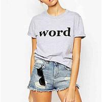 womens formal simple t shirt solid round neck short sleeve cotton