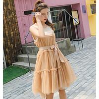 womens birthday party going out casualdaily a line dress solid round n ...