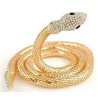 Women\'s Chain Necklaces Alloy Simulated Diamond Animal Shape Snake Euramerican Gold Jewelry Party Daily Casual 1pc