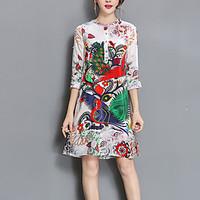 womens going out party simple sophisticated sheath dress print round n ...