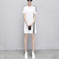 womens plus size casualdaily street chic slim t shirt dress striped ro ...