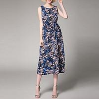 womens going out casualdaily beach street chic sheath dress print roun ...