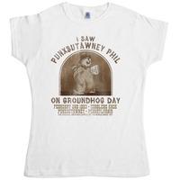 Womens Inspired By Groundhog Day T Shirt - Punxsutawney Phil