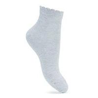 Womens Crop Ankle Socks, Silver Colour