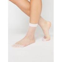 Womens Lilac Fishnet Socks, Lilac