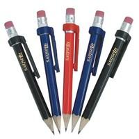 Wood Pencils with Clip and Eraser (5 Pack)