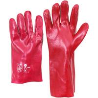 Worky 1481 PVC Red/Brown Glove 35cm Long