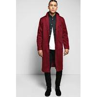 Wool Mix Peacoat - wine