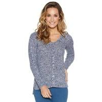 womens ladies textured knit v neck long sleeve soft jumper