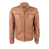 woodland leather biker jacket