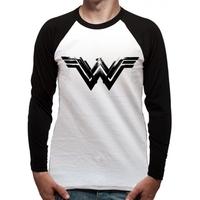 Wonder Woman Movie - Black Logo Men\'s Small T-Shirt - White