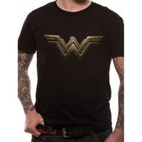 Wonder Woman Movie - Main Logo Men\'s Large T-Shirt - Black