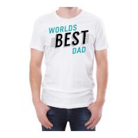 World\'s Best Dad Men\'s White T-Shirt - L