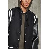 Woolen Two-Tone Bomber Jacket