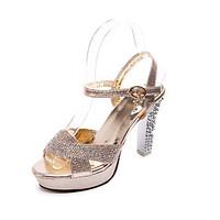 Women\'s Heels Spring Summer Club Shoes Glitter Wedding Party Evening Dress Casual Platform Sequin Buckle