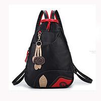 women pu bucket backpack school bag travel bag black