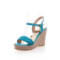 Women\'s Shoes Heel Wedges / Heels / Peep Toe / Platform Sandals / Heels Outdoor / Dress / Casual Blue / Red / Beige