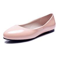 Women\'s Flats Spring Summer Fall Winter PU Office Career Dress Party Evening Flat Heel White Black Red Blushing Pink