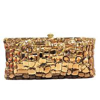 Women\'s Gold Crystal Clutch Evening Bags