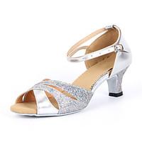 Women\'s Sparkling Glitter Ankle Stripe Latin Dance Shoes Sandals(More Colors)
