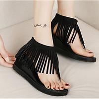 womens sandals spring comfort pu casual black