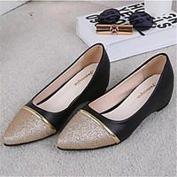 womens shoes leatherette flat heel comfort flats outdoor casual black  ...