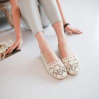 Women\'s Flats Spring Summer Fall Winter Comfort Cotton Casual Flat Heel Others Black Brown Beige Others