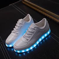 womens mens spring summer fall light up shoes leatherette outdoor casu ...