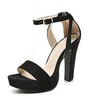 womens sandals summer gladiator velvet dress casual chunky heel buckle ...