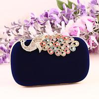 Women Suede / Metal Formal / Event/Party / Wedding / Office Career Evening Bag Blue / Red / Fuchsia