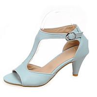 Women\'s Shoes Low Heel Peep Toe Sandals Dress Black/Blue/Pink/