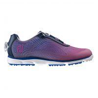 womens empower boa golf shoes navy plum silver