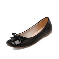 womens shoes leatherette flat heel comfort square toe flats office car ...