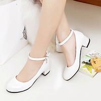 womens shoes leatherette chunky heel heels size smaller office career  ...