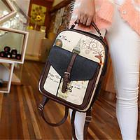 Women Backpack PU Winter Casual Bucket Zipper White Black Brown Khaki