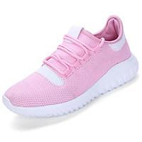 Women\'s Athletic Shoes Comfort PU Spring Fall Casual Flat Heel Khaki Blushing Pink Black Flat
