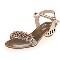Women\'s Sandals Summer Comfort PU Casual Low Heel Buckle Silver / Rose Gold Others