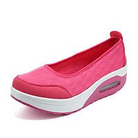Women\'s Loafers Slip-Ons Summer Round Toe / Flats Fabric Casual Flat Heel Others Black / Red / Gray /