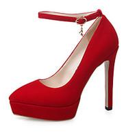 Women\'s Shoes Summer / Fall Heels / Platform Heels Office Career / Dress / Casual Stiletto Heel BuckleBlack / B-21
