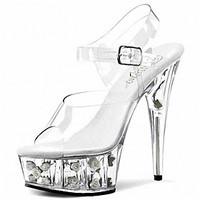 Women\'s Shoes Transparent PVC Spring/Summer/Peep Toe/Platform Heels/Sandals Wedding/Party Evening/Casual Stiletto Heel
