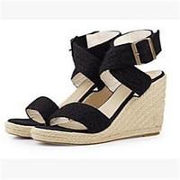 Women\'s Sandals Summer Mary Jane PU Casual Wedge Heel